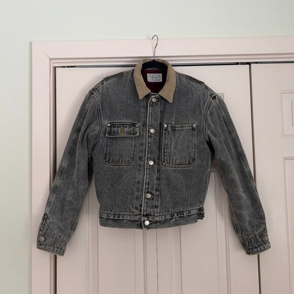 Vintage 1990 Polo Ralph Lauren Flannel Lined Denim Trucker Jacket - Picture 4 of 14